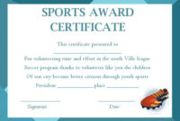 Stunning Athletic Award Certificate Template
