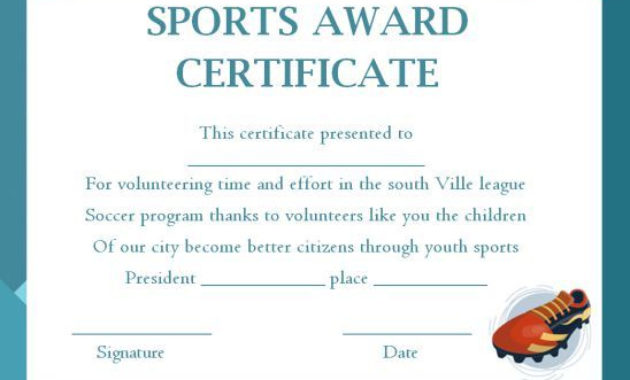 Stunning Athletic Award Certificate Template