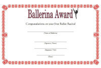 Stunning Ballet Certificate Templates
