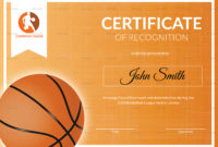 Stunning Basketball Achievement Certificate Templates