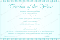 Stunning Best Teacher Certificate Templates Free