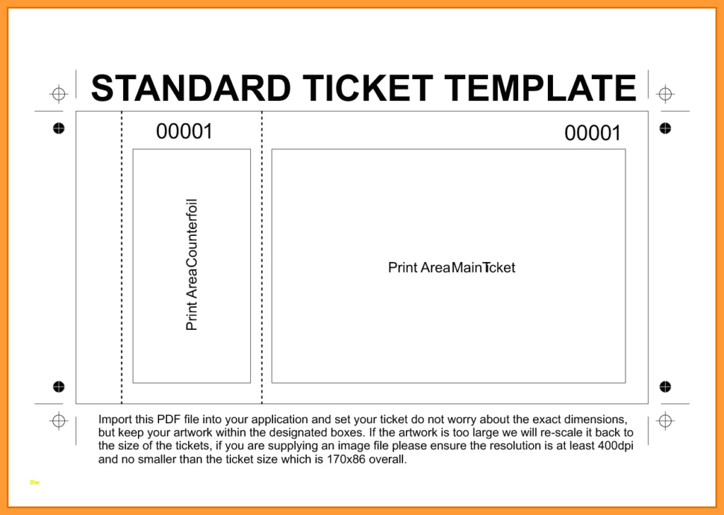 Stunning Blank Admission Ticket Template