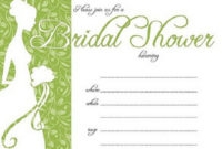 Stunning Blank Bridal Shower Invitations Templates