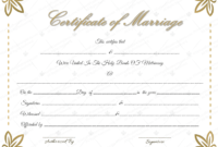 Stunning Blank Marriage Certificate Template
