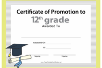 Stunning Certificate Of School Promotion 10 Template Ideas