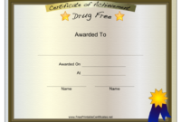 Stunning Certificate Of Sobriety Template Free