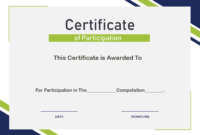Stunning Certification Of Participation Free Template
