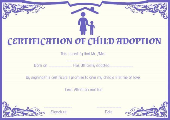 Stunning Dog Adoption Certificate Free Printable 7 Ideas