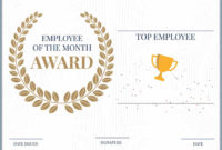 Stunning Employee Of The Year Certificate Template Free