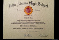 Stunning Fake Diploma Certificate Template