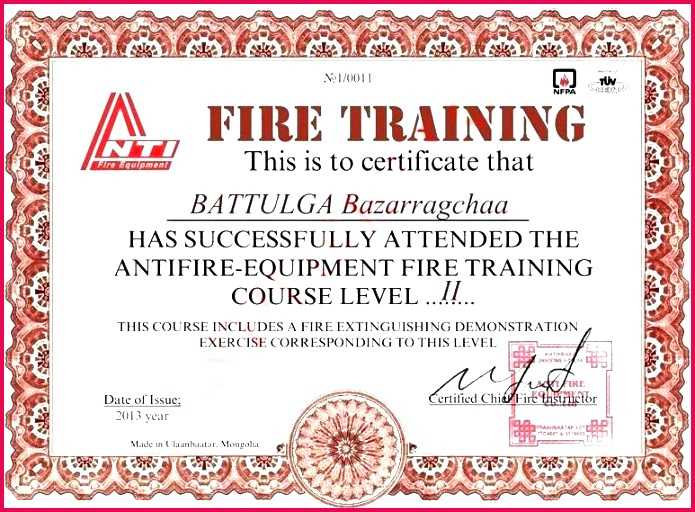 Stunning Fire Extinguisher Training Certificate Template