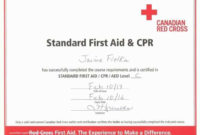 Stunning First Aid Certificate Template Free
