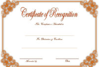 Stunning Formal Certificate Of Appreciation Template