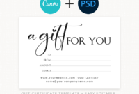 Stunning Free Editable Wedding Gift Certificate Template