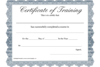 Stunning Free Training Completion Certificate Templates