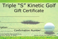 Stunning Golf Gift Certificate Template