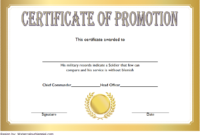 Stunning Grade Promotion Certificate Template Printable