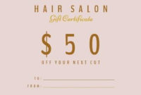 Stunning Hair Salon Gift Certificate Templates