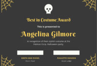 Stunning Halloween Certificate Template
