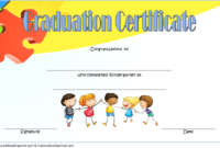 Stunning Kindergarten Graduation Certificate Printable