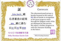 Stunning Martial Arts Certificate Templates