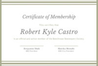 Stunning New Member Certificate Template