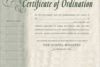 Stunning Ordination Certificate Template