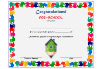 Stunning Preschool Graduation Certificate Template Free