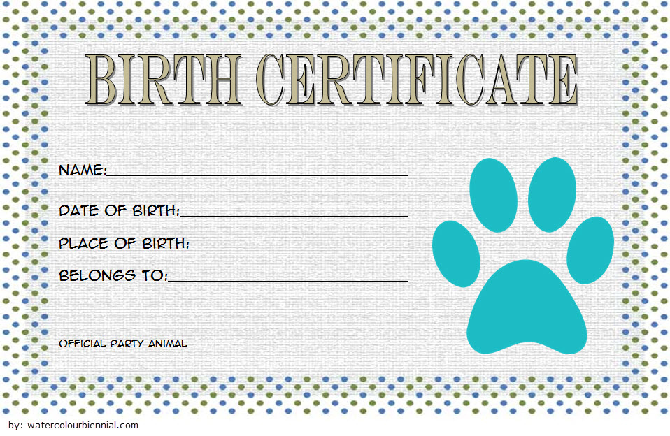 Stunning Rabbit Birth Certificate Template Free 2019 Designs