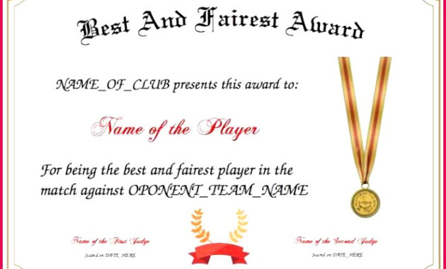 Stunning Softball Award Certificate Template