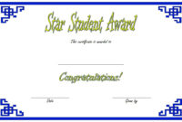 Stunning Student Of The Week Certificate