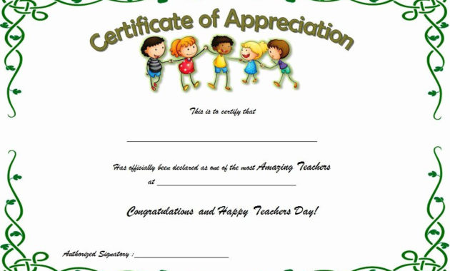 Stunning Teacher Appreciation Certificate Templates