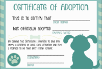 Stunning Toy Adoption Certificate Template