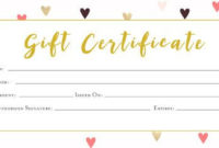 Stunning Valentine Gift Certificate Template