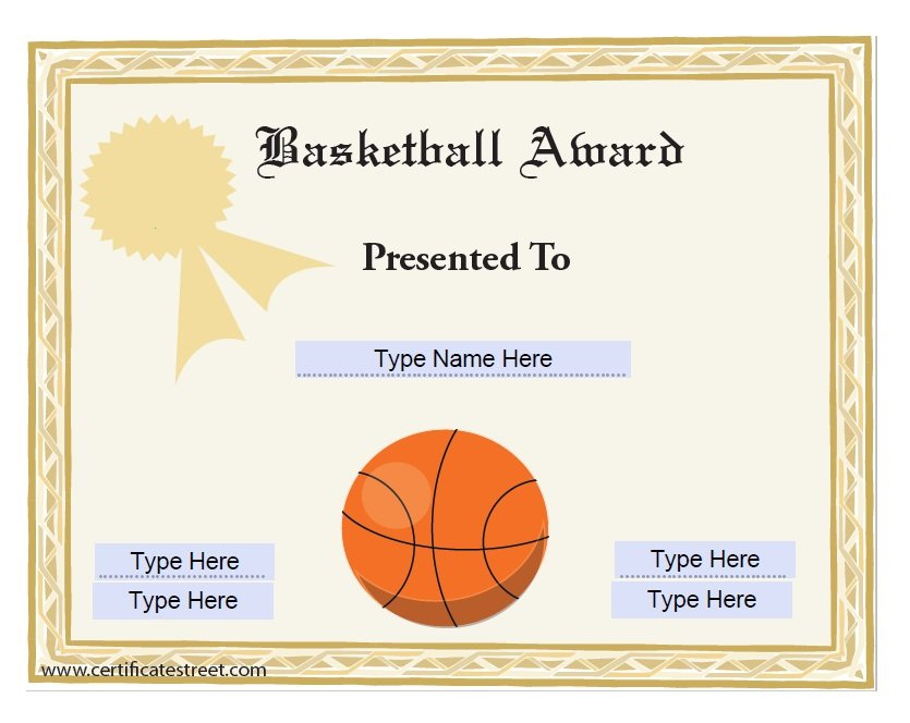Top Basketball Achievement Certificate Templates
