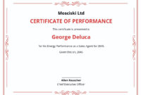 Top Best Performance Certificate Template