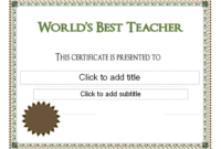 Top Best Teacher Certificate Templates Free