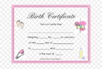 Top Birth Certificate Template Uk