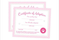 Top Blank Adoption Certificate Template