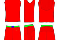 Top Blank Basketball Uniform Template