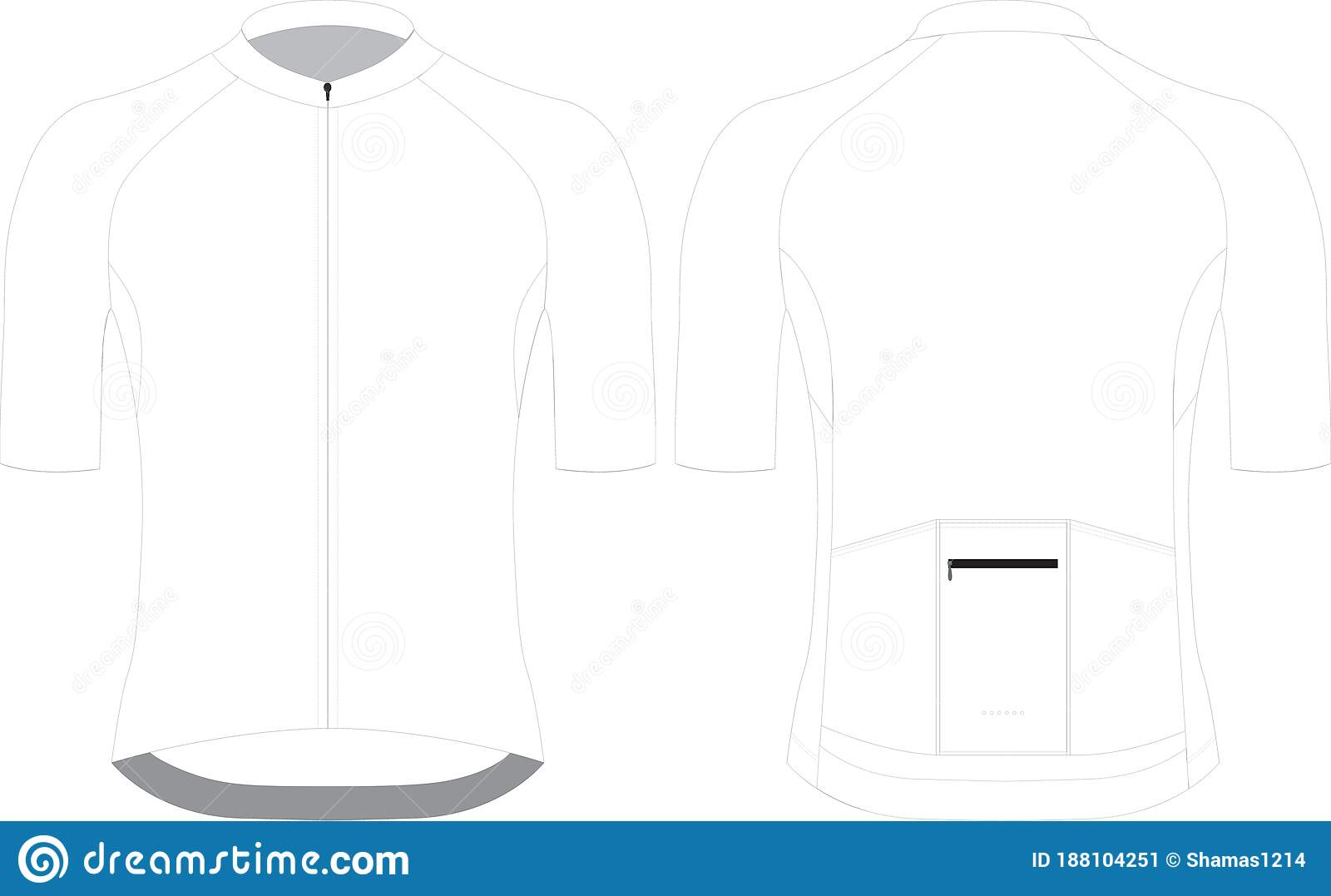 Top Blank Cycling Jersey Template