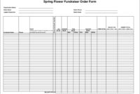 Top Blank Fundraiser Order Form Template