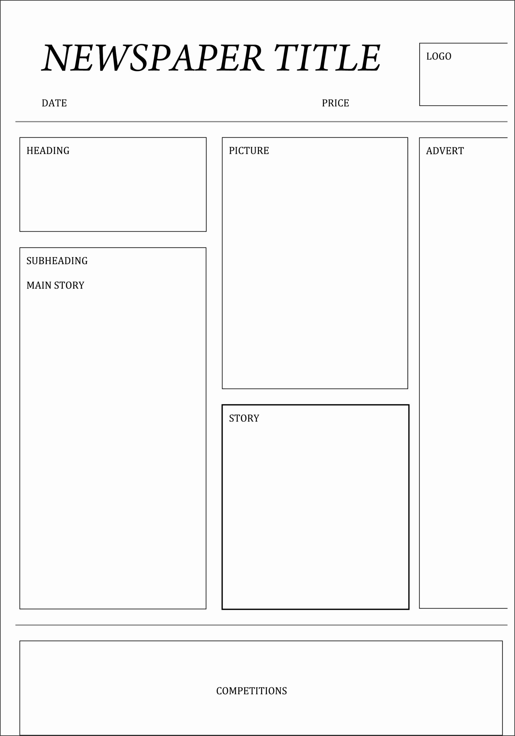 Top Blank Newspaper Template For Word