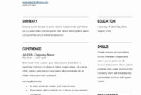 Top Blank Resume Templates For Microsoft Word