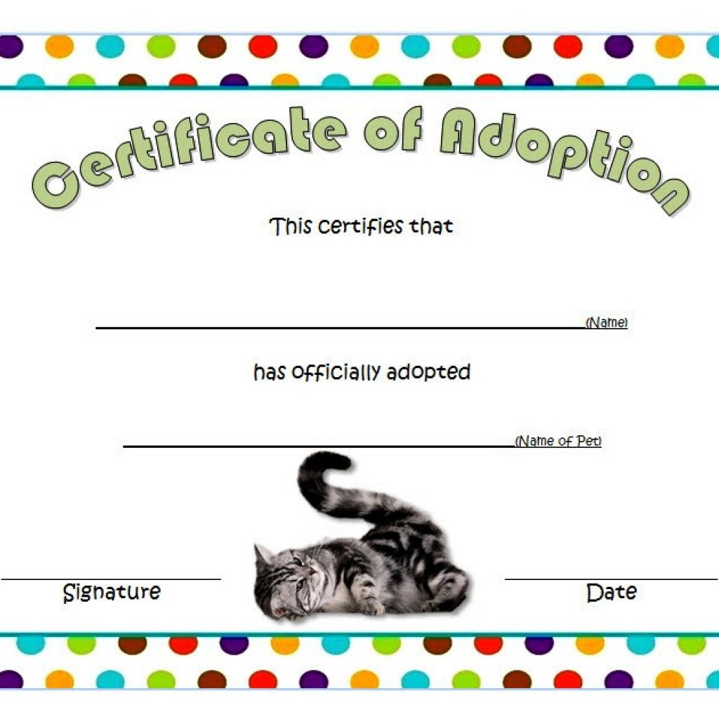Top Cat Adoption Certificate Templates Sparklingstemware