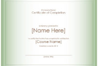 Top Certificate Of Completion Templates Editable
