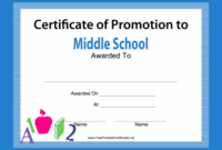 Top Certificate Of School Promotion 10 Template Ideas