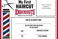 Top First Haircut Certificate