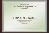 Top Free Employee Appreciation Certificate Template