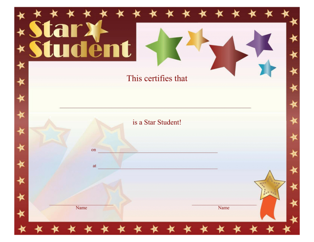 Top Free Printable Student Of The Month Certificate Templates